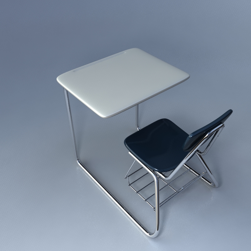 Школьный стул 3д модель