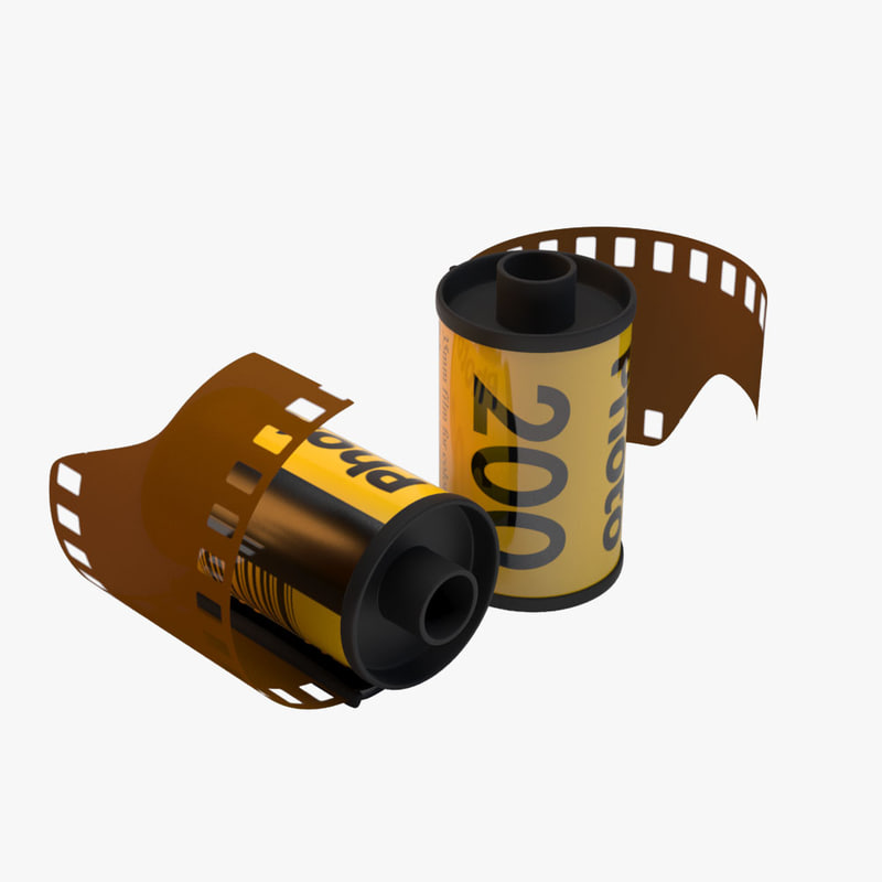 3d model 35mm film roll