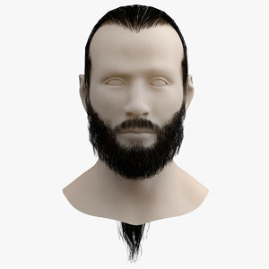 3ds max moustaches beard hair tail