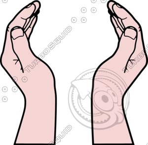 Vector Cupped Hands