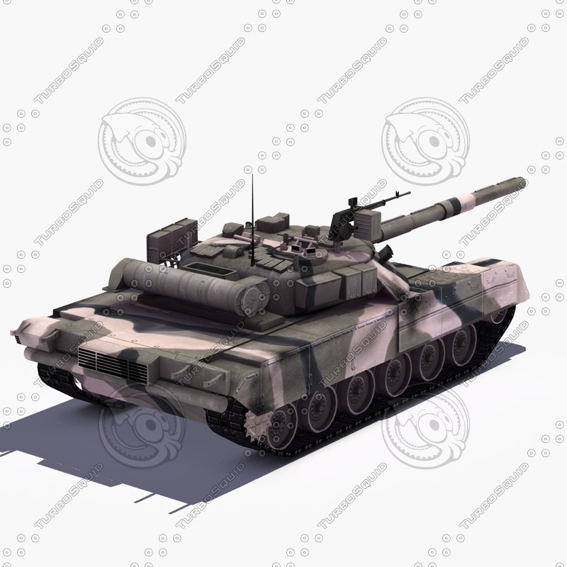 3d T80u Main Battle Tank Model