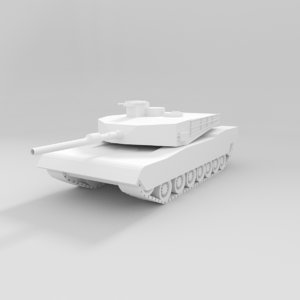 simple m1 abrams tank obj