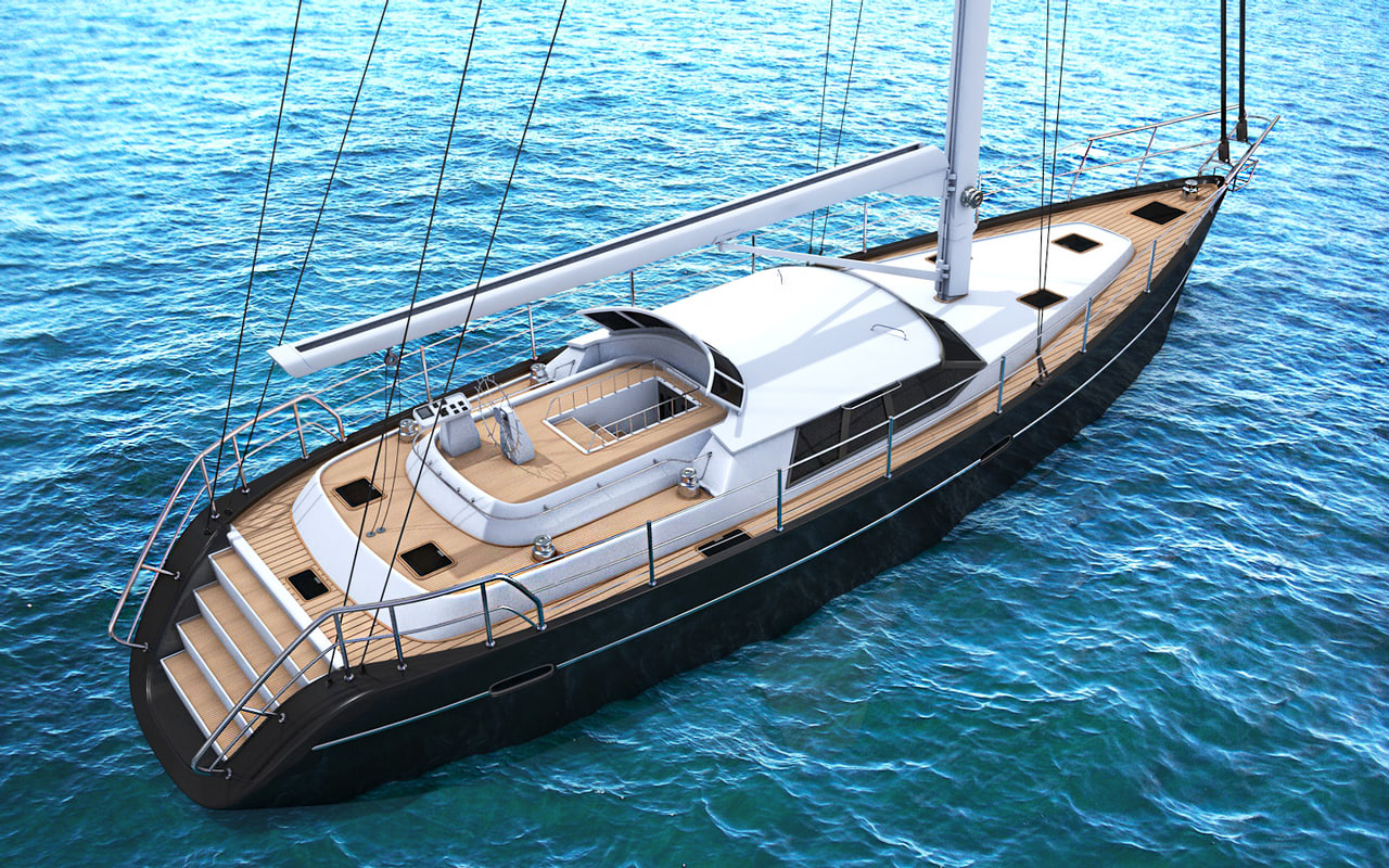 yacht model 3d