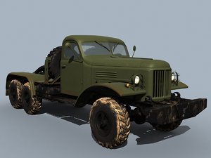 zil-157 truck tractor 3d model