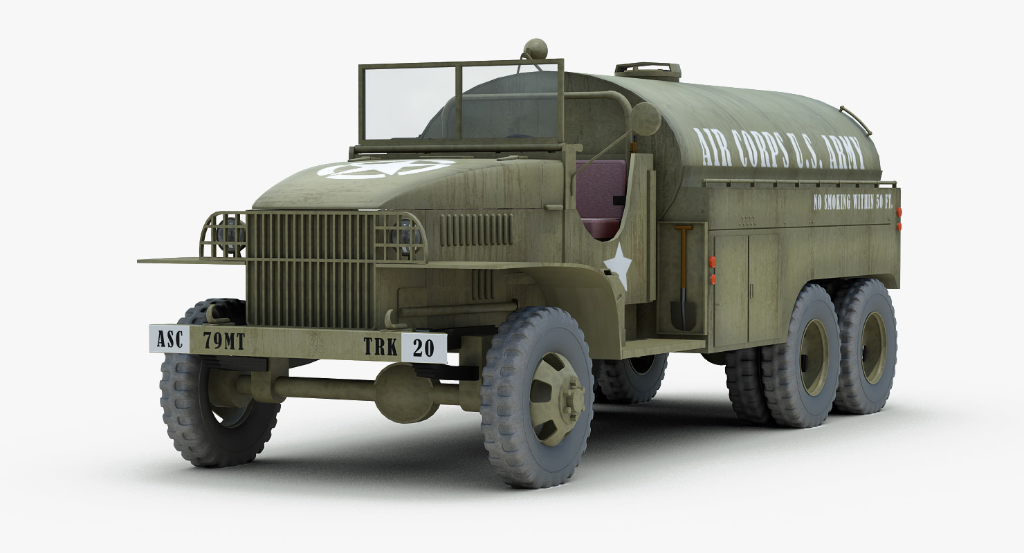 ww2 gmc 353 airfield 3d max