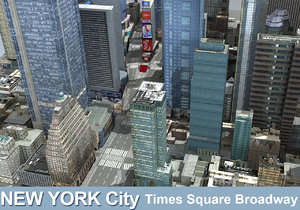 new york city square 3d max