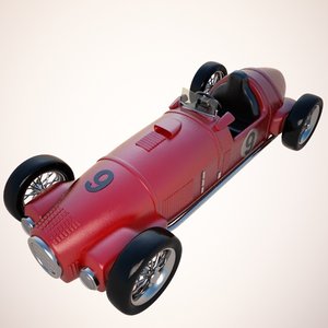 3d model cartoon vintage racing