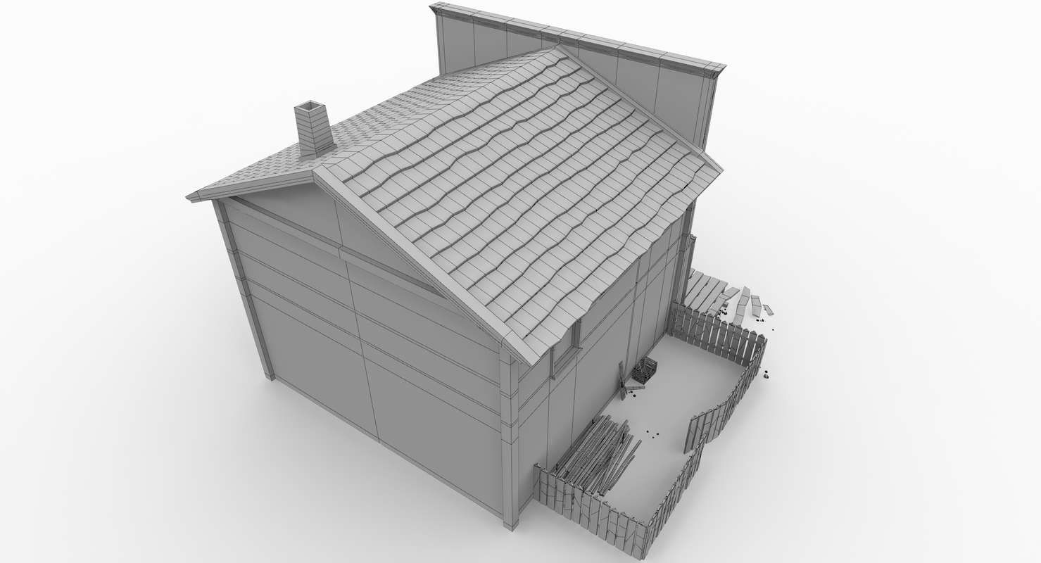 3d model of wild west house 1