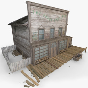 3d model of wild west house 1