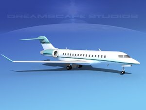 global express bombardier 8000 3d 3ds