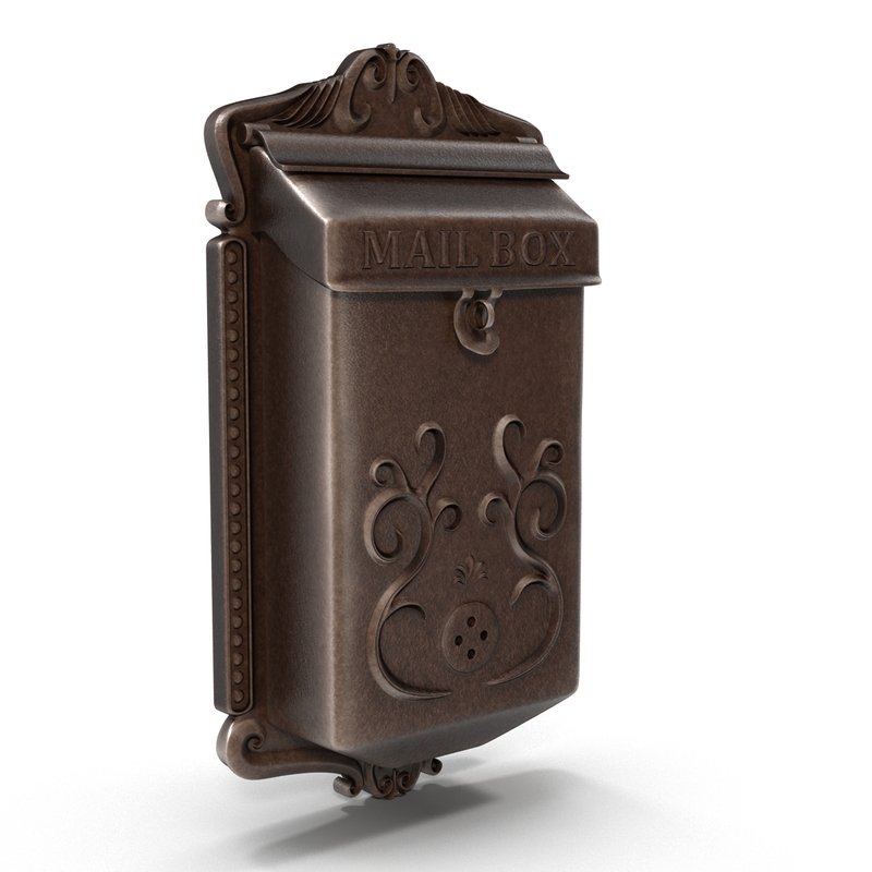 vintage wall mount mailbox 3d model