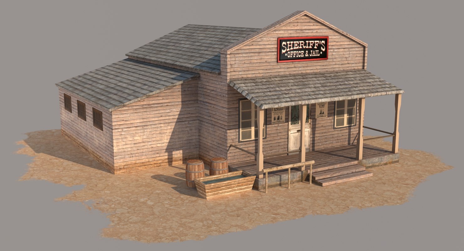 Wild West Sheriffs House 1 3d Model