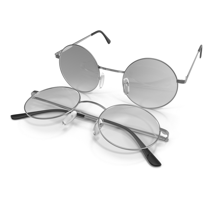 glasses set 3d obj