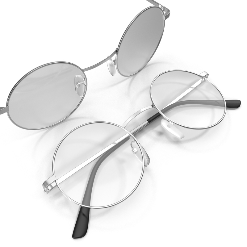 glasses set 3d obj