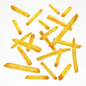 french fries 3d model