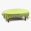 table tablecloth oval 3d model