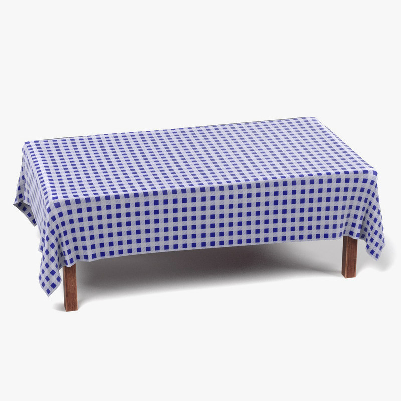 3ds max table tablecloth rectangular
