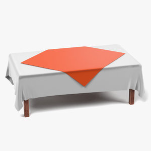 3d obj table tablecloth rectangular