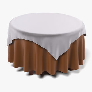 3d model table tablecloth