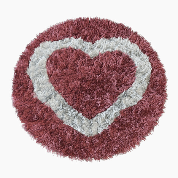 3d model heart rug