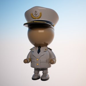 captain character ship 3d max