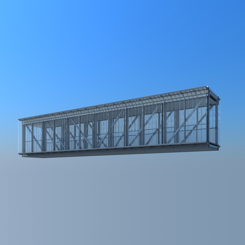 3d architectural skybridge model