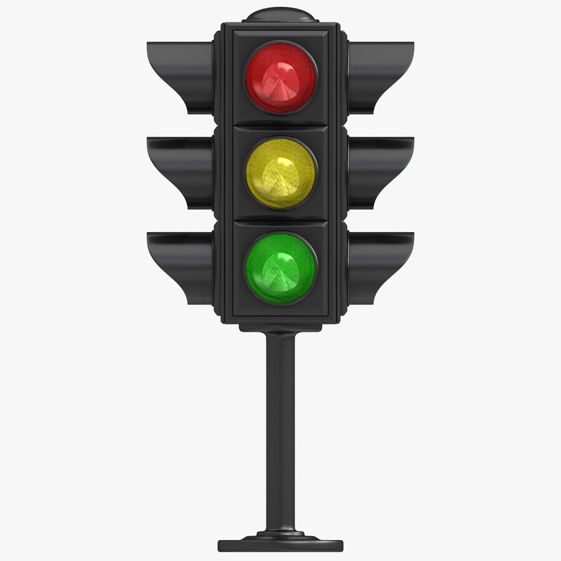 traffic light 3d 3ds