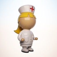 3d model cartoon nurse