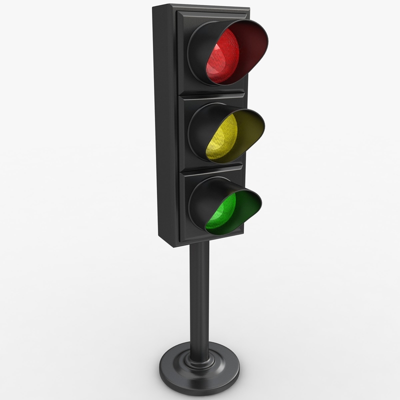 3d Traffic Light 02 Model