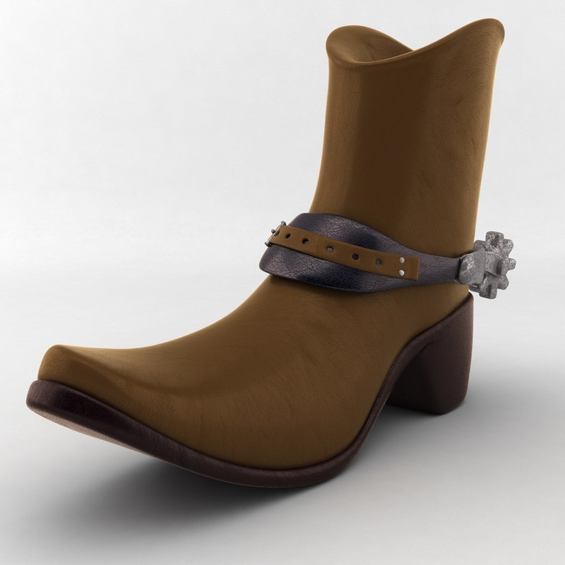 3d model cowboy boot