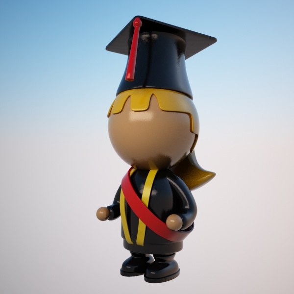 3D Graduation Models TurboSquid