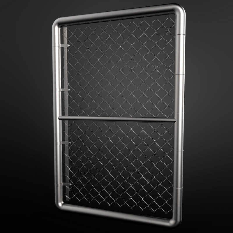 3ds max door chain link fence