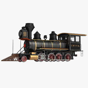 steam train locomotive 3 3d max