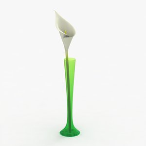 modern vase flower 3d model