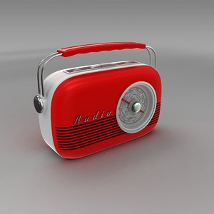 3d model retro radio