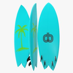 c4d surfboard fish 4