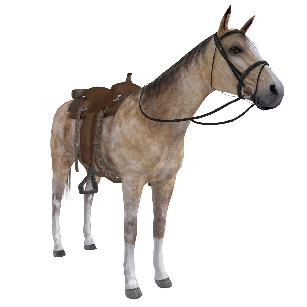 3d max pack wild west horse saddle
