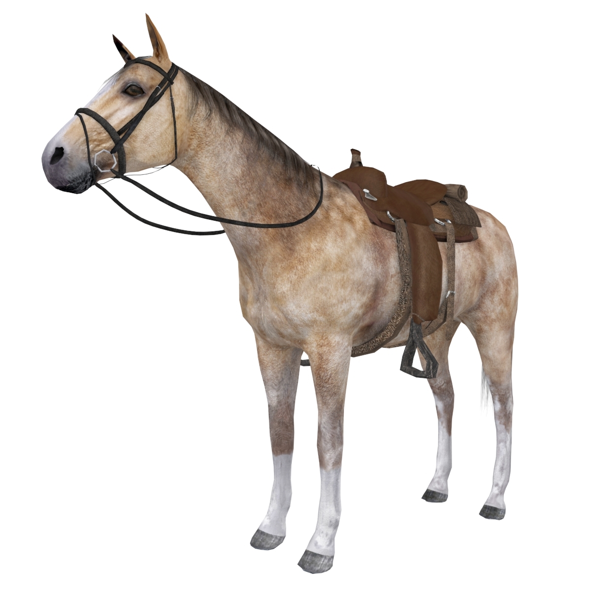 3d max pack wild west horse saddle