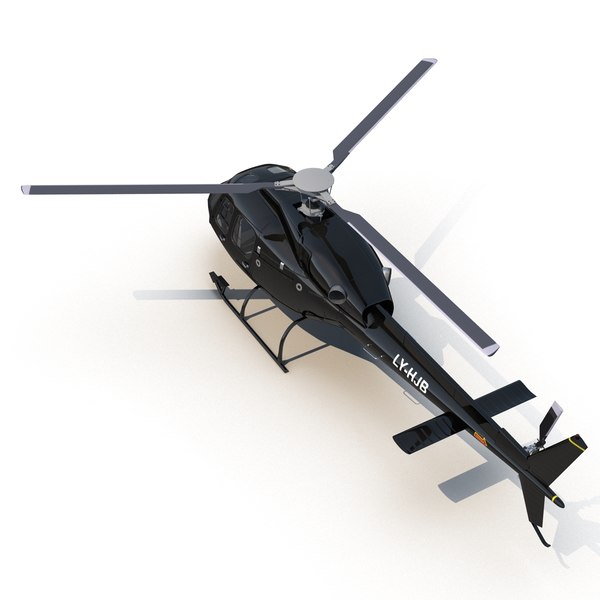 3d model helicopter eurocopter as355 rigged