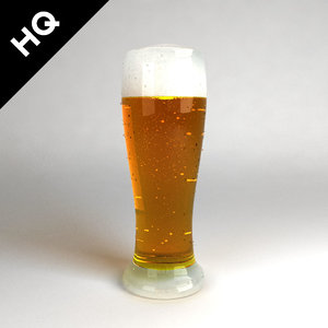 3d beer glass