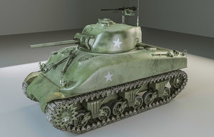 3d sherman tank model