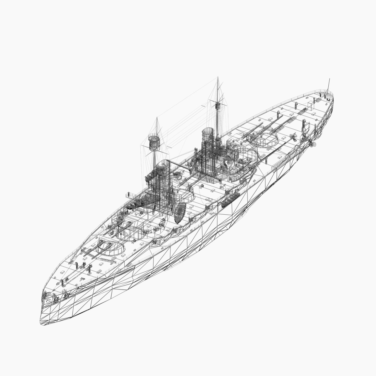 dreadnought battleship koenig class 3d max