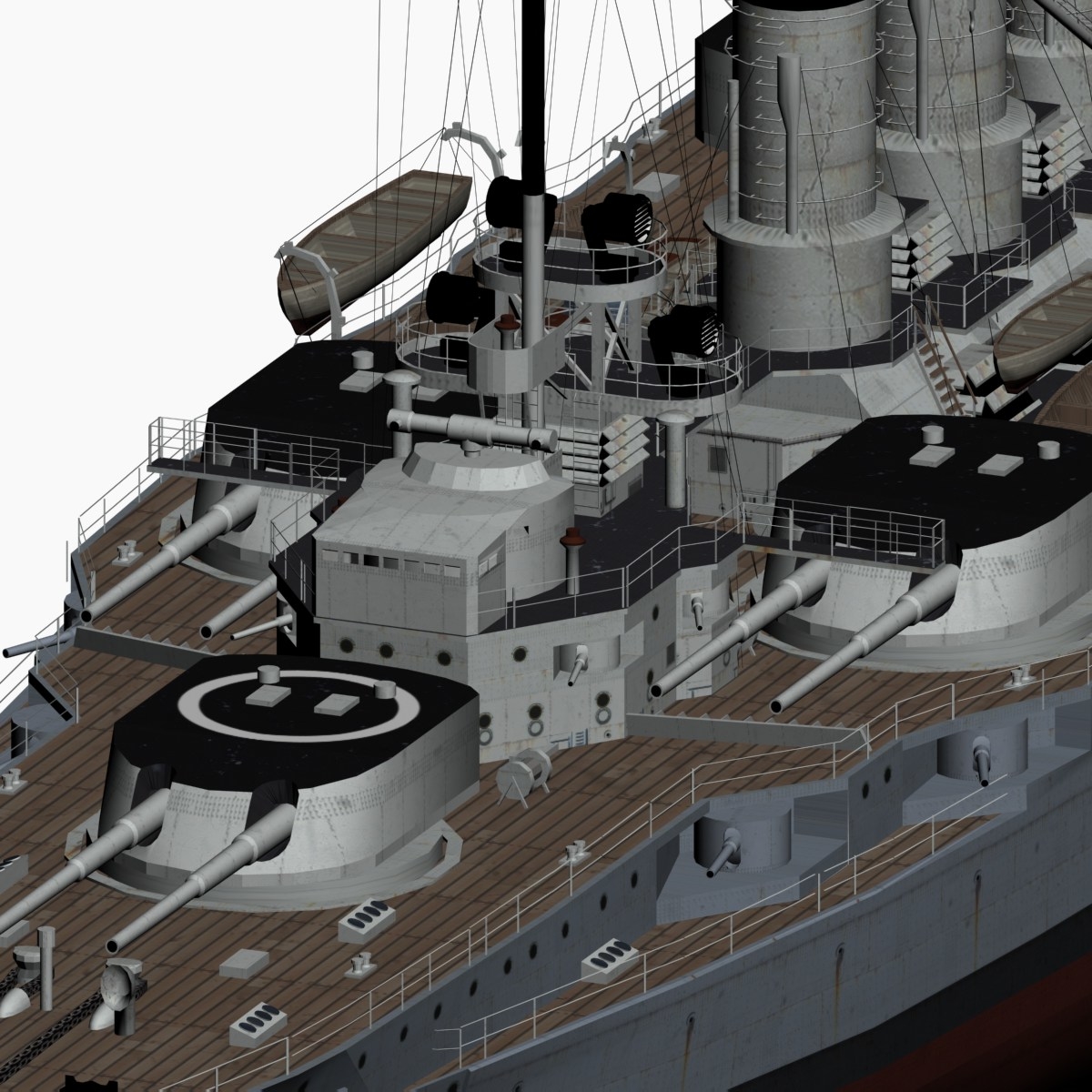 3d model dreadnought battleship helgoland class