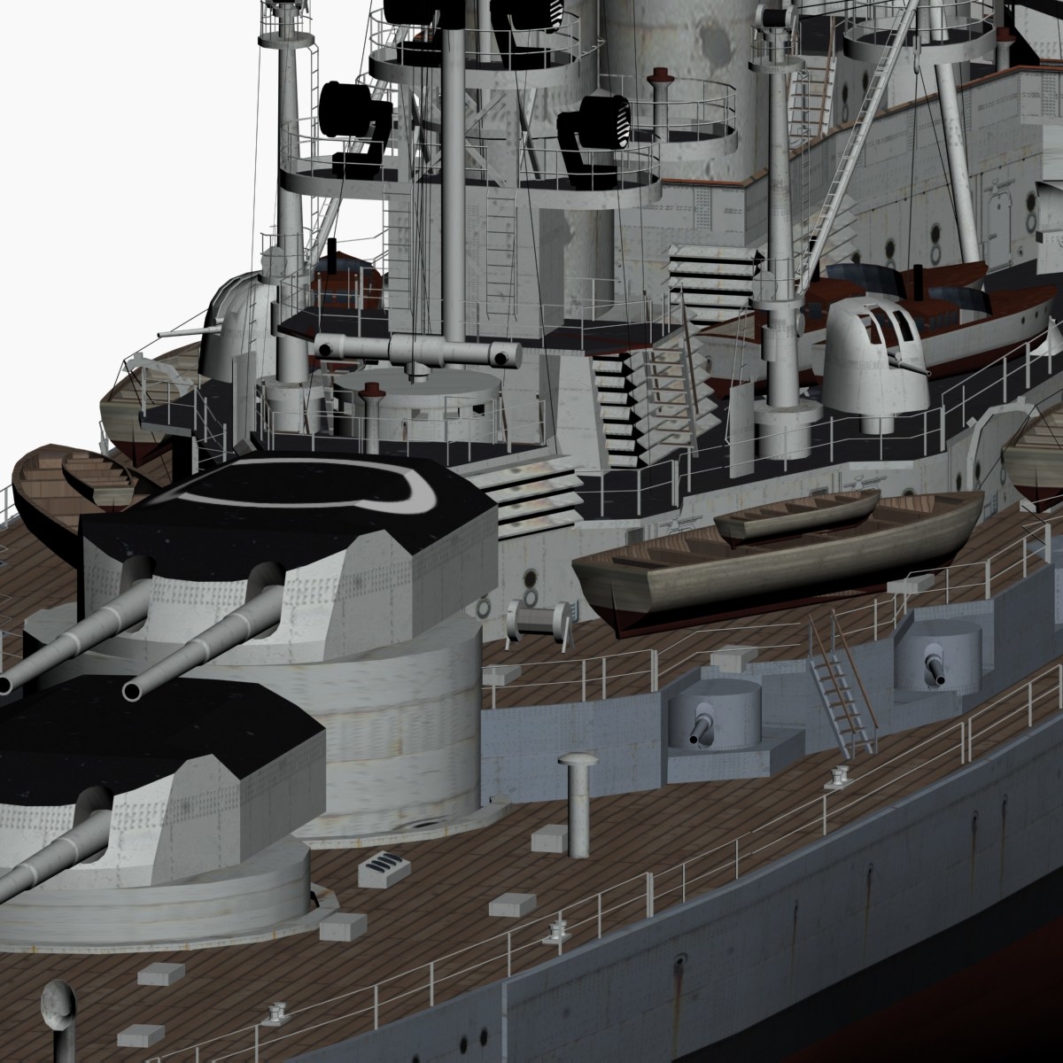 dreadnought battleship bayern class 3d model