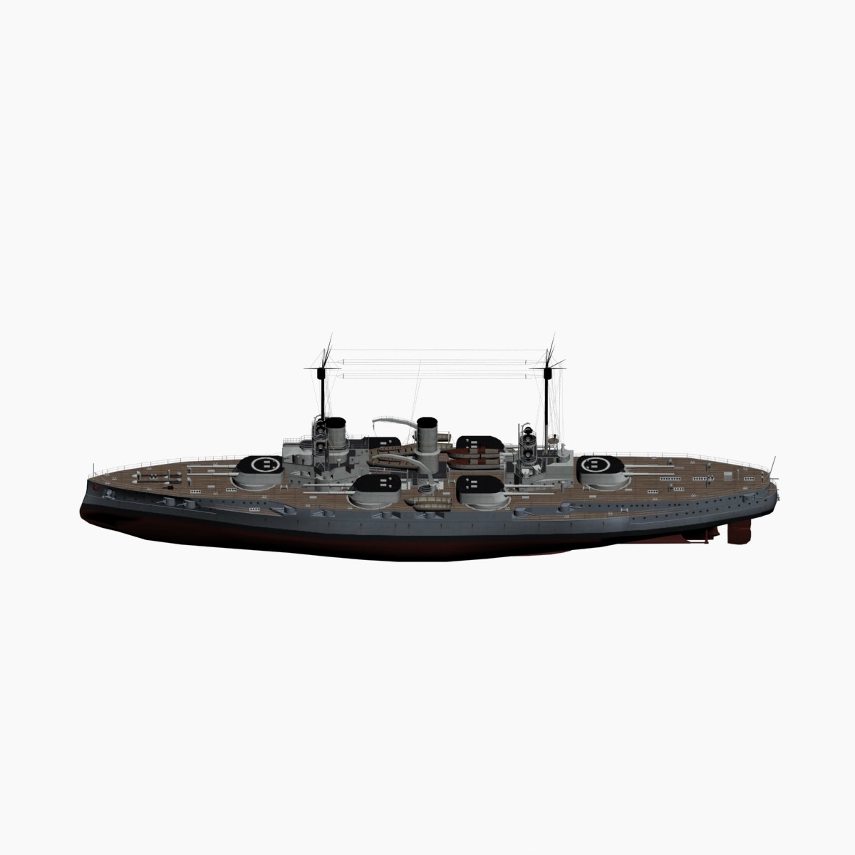 dreadnought battleship nassau class 3d max
