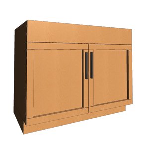 3d model of revit sink cabinet shaker