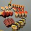 3d model sushi photorealistic