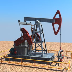 3d oil pump jack model