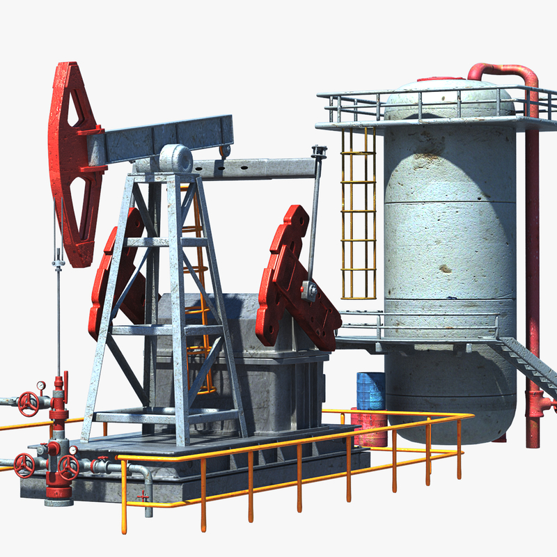 3d oil pump jack model