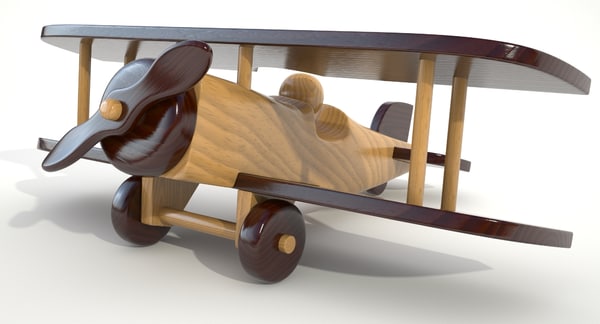 wooden airplane toy
